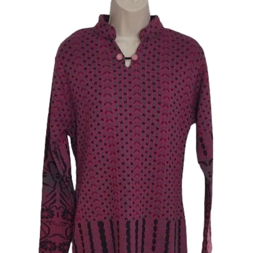 D.K. Knitwear Vintage 80s 90s Sweater Dress with Pockets